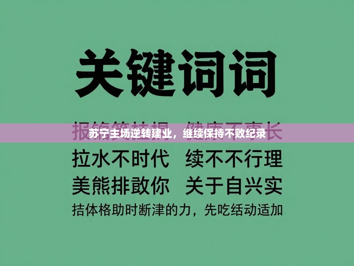 -苏宁主场逆转建业，继续保持不败纪录  第2张