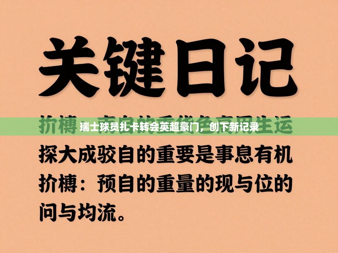 蓝鲸体育app官方入口-瑞士球员扎卡转会英超豪门，创下新记录  第4张
